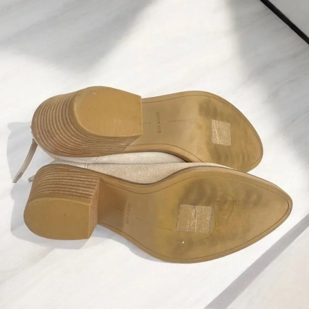 Dolce Vita Erika Suede Booties Beige Size 6 - Picture 5 of 11